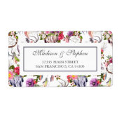 Hertenschedels, Bloemen & Droomvangers - Bruiloft Etiket (Voorkant)