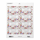 Hertenschedels, Bloemen & Droomvangers - Bruiloft Etiket (Full Sheet)