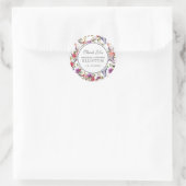 Hertenschedels, Bloemen & Droomvangers | Dank u Ronde Sticker (Tas)