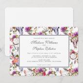 Hertenschedels, Bloemen & Droomvangers - Trouwen Kaart (Voorkant / Achterkant)