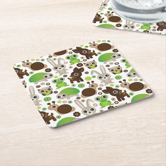 hertenschildpad kartonnen onderzetters (Schuin)