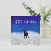 Hertensilhouet in de kerstnacht (Staand voorkant)