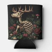 Hertenskelet mystieke gotische bloem blikjeskoeler (Achterkant)