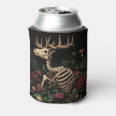 Hertenskelet mystieke gotische bloem blikjeskoeler (Blikje Achterkant)