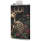 Hertenskelet mystieke gotische bloem heupfles (Links)