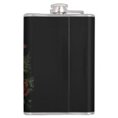 Hertenskelet mystieke gotische bloem heupfles (Achterkant)