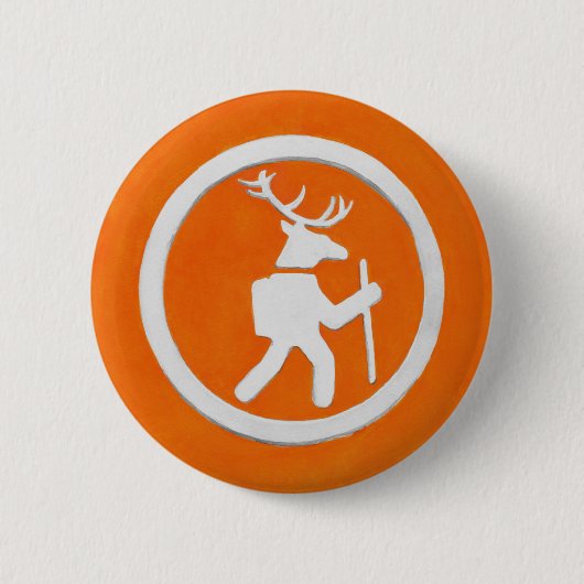 Hertenspoor Markering Ronde Button 5,7 Cm (Voorkant)