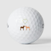 Hertenstel en Madeliefjeshart Golfballen (Voorkant)