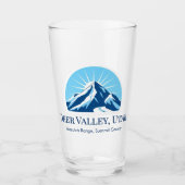 Hertenvallei Utah Wasatch skigebied souvenir Glass Glas (Voorkant)