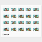 Hertenwinter Vierkante Sticker (Vel)