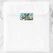 Hertenwinter Vierkante Sticker (Tas)