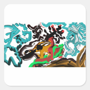 Hertenwinter Vierkante Sticker