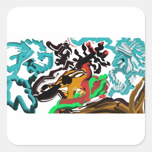 Hertenwinter Vierkante Sticker (Voorkant)
