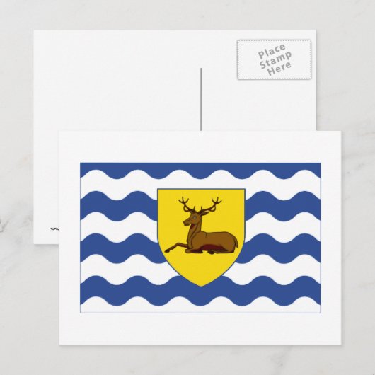 Hertfordshire Flag Briefkaart (Voorkant / Achterkant)