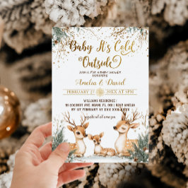 Hertje Baby Het Is Koud Buiten Baby Shower Kaart