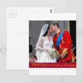 Hertog en hertogin van Cambridge Royal Wedding Briefkaart (Voorkant / Achterkant)