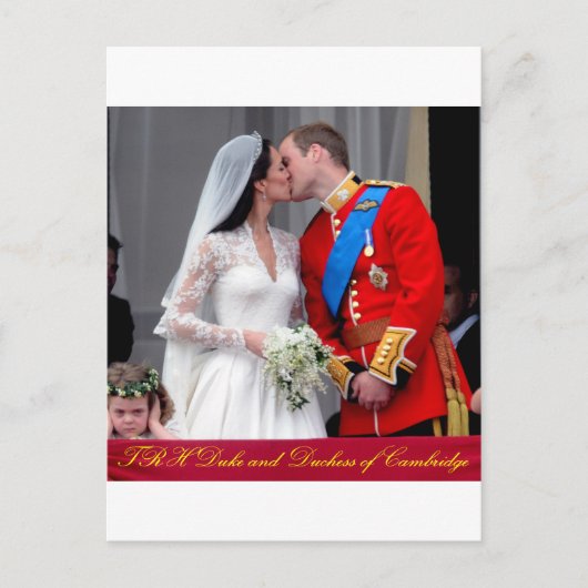 Hertog en hertogin van Cambridge Royal Wedding Briefkaart (Voorkant)