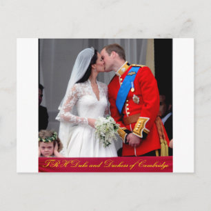 Hertog en hertogin van Cambridge Royal Wedding Briefkaart