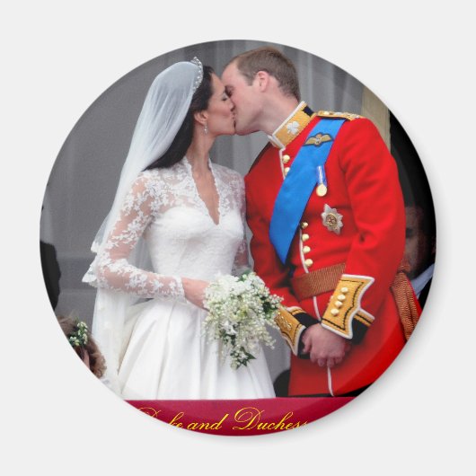 Hertog en hertogin van Cambridge Royal Wedding Magneet (Voorkant)