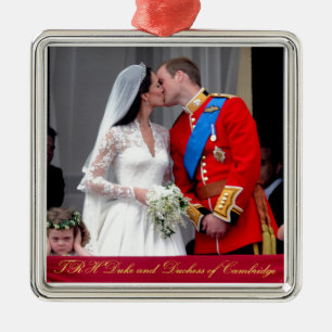 Hertog en hertogin van Cambridge Royal Wedding Metalen Ornament