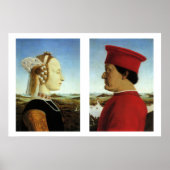 Hertog en Hertogin van Urbino, Piero della Frances Poster (Voorkant)