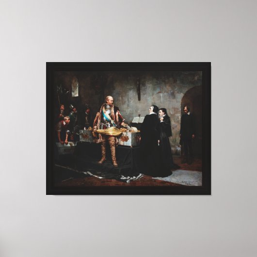 Hertog Karl Isolting the Corpse of Klaus Fleming Canvas Afdruk (Voorkant)