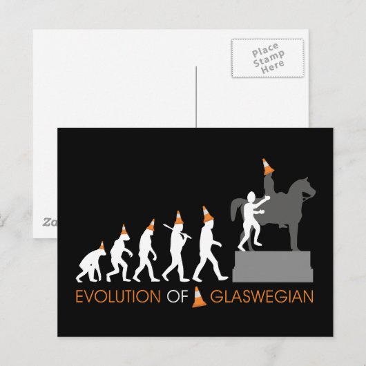 Hertog van het Pet van de Glasgow van Wellington Briefkaart (Voorkant / Achterkant)