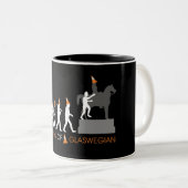 Hertog van het Pet van de Glasgow van Wellington Tweekleurige Koffiemok (Voorkant rechts)