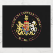 Hertog van Sussex nr. 48 Likeurfles Etiket (Enkel label)