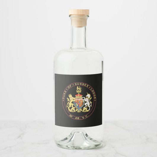 Hertog van Sussex nr. 48 Likeurfles Etiket (Voorkant)