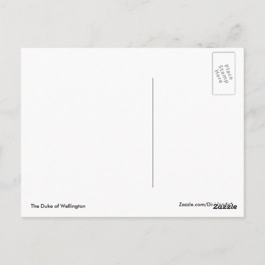 Hertog van Wellington Briefkaart (Achterkant)