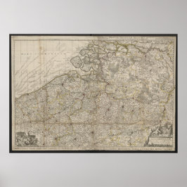 Hertogdom Brabant met Aangrenzende Provincies Kaar Poster