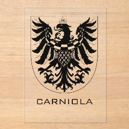 Hertogdom Karinthië Monochrome Heraldische Kunst Acryl Uitnodigingen