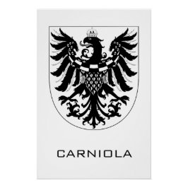 Hertogdom Karinthië Monochrome Heraldische Kunst Perfect Poster