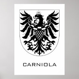 Hertogdom Karinthië Monochrome Heraldische Kunst Poster