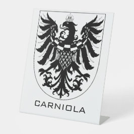 Hertogdom Karinthië Monochrome Heraldische Kunst Reclamebord Met Voetstuk