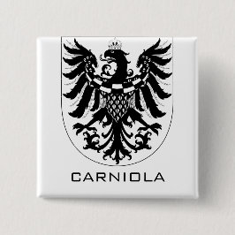 Hertogdom Karinthië Monochrome Heraldische Kunst Vierkante Button 5,1 Cm