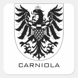 Hertogdom Karinthië Monochrome Heraldische Kunst Vierkante Sticker
