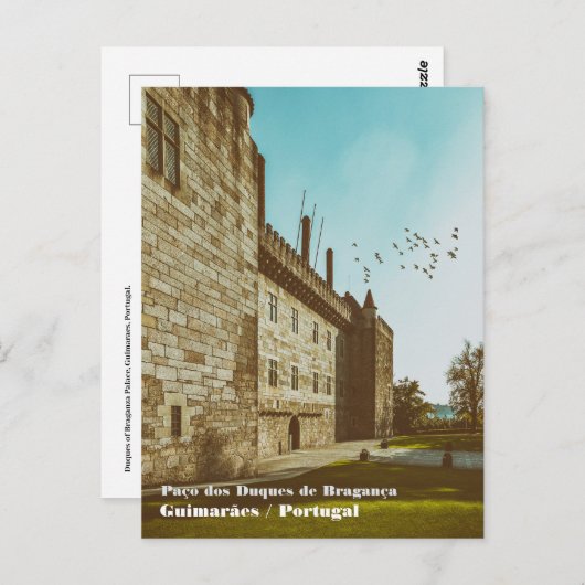 Hertogen van Braganza Palace, Guimaraes, Portugal. Briefkaart (Voorkant / Achterkant)