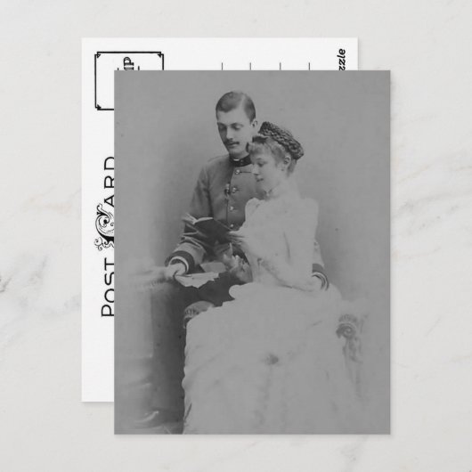 Hertogin Marie-Valerie van Oostenrijk met echtgeno Briefkaart (Voorkant / Achterkant)