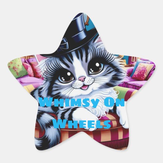 Hertogin Whimsy Kat Ster Sticker (Voorkant)
