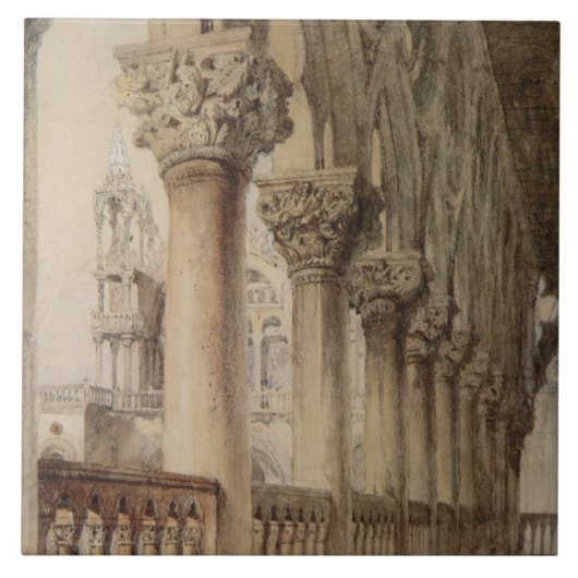 Hertogspaleis (door John Ruskin) Tegeltje (Voorkant)