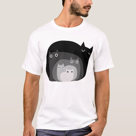Hertorosexual Cats Funny Black Cats Gifts T-shirt (Voorkant)