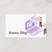 Hervat en portfolio-schrijver visitekaartje (Achterkant)