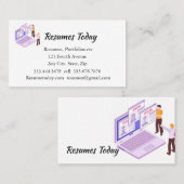 Hervat en portfolio-schrijver visitekaartje (Voorkant / Achterkant)