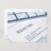 hervat of cv-taaktoepassing briefkaart (Voorkant / Achterkant)