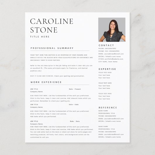 Hervatten Foto Contact Wit Modern (Voorkant)