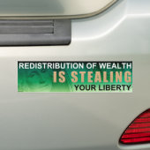 Herverdeling van rijkdom bumpersticker (Op auto)