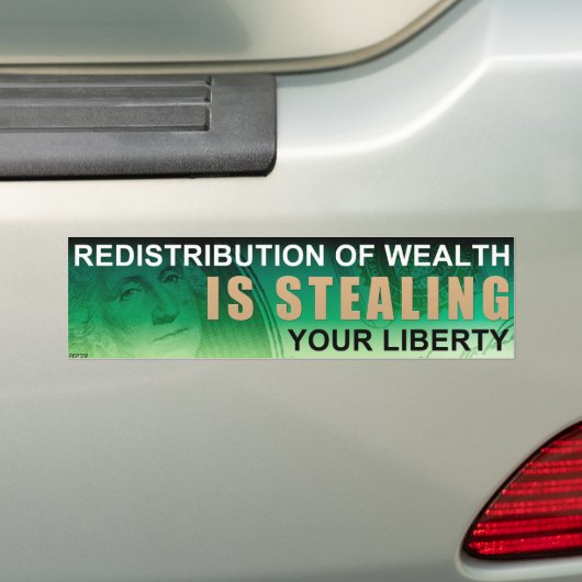 Herverdeling van rijkdom bumpersticker (Op auto)