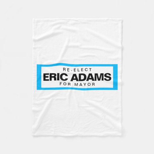Herverkiezing Eric Adams als burgemeester van New Fleece Deken (Voorkant)